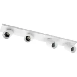Arcchio Strahler Brinja, weiß, eckig, Ø 7 cm, 4-flg., GU10 Brinja Arcchio, dimmbar, weiß / opal, für Wohn- / Esszimmer, Aluminium, Modern, Strahler