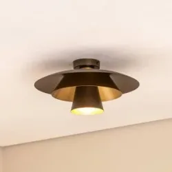 Deckenlampe Plato Luminex, dimmbar, alu / grau / zink, für Wohn- / Esszimmer, Metall, Modern, Deckenlampe