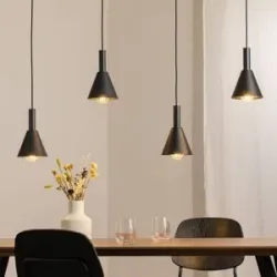 Hängelampe Norte Argon, dimmbar, schwarz, für Wohn- / Esszimmer, Metall, Modern, Pendelleuchte