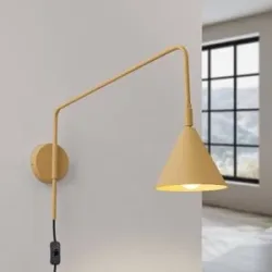 Wandlampe LYS SOLLUX LIGHTING, messing / gold, für Wohn- / Esszimmer, Metall, Skandinavisch, Wandleuchte, Wandlampe Innen