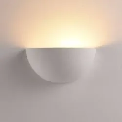 Wandfluter Narin Lindby, dimmbar, weiß / opal, für Wohn- / Esszimmer, Gips / Ton, Modern, Wandleuchte, Wandlampe Innen