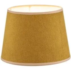 Lampenschirm Classic S, gewebt, senfgelb S Duolla, gelb / orange, Textil / Stoff / Seide