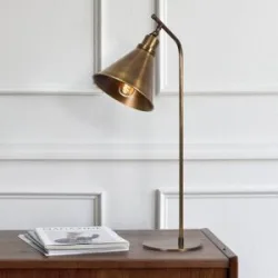 Tischlampe Sivani MR-610 Opviq, bronze / altmessing, für Wohn- / Esszimmer, Metall, Tischlampe