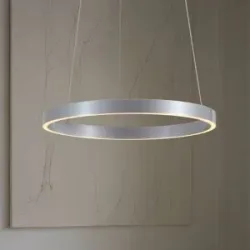 Hängelampe Yonam Lucande, dimmbar, alu / grau / zink, für Wohn- / Esszimmer, Metall, Modern