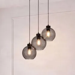 Glas Hängelampe Cubus TK Lighting, dimmbar, schwarz, für Wohn- / Esszimmer, Glas, Modern, Pendelleuchte