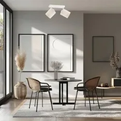 Deckenlampe Suerte Argon, dimmbar, weiß / opal, für Wohn- / Esszimmer, Textil / Stoff / Seide, Deckenlampe