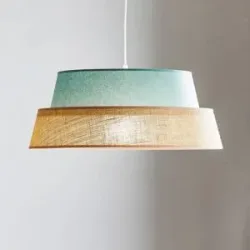 Hängelampe Galaxy Soft Nature Duolla, dimmbar, braun / rost, für Wohn- / Esszimmer, Textil / Stoff / Seide, Modern, Pendelleuchte