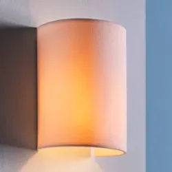 Wandlampe Annalisa Lindby, dimmbar, weiß / opal, für Wohn- / Esszimmer, Textil / Stoff / Seide, Modern, Wandleuchte, Wandlampe Innen