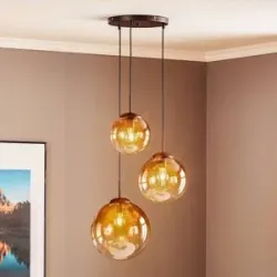 Hängelampe VARUS 51x120cm 40W braun