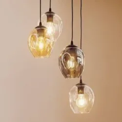 Glas Hängelampe Starla EMIBIG LIGHTING, dimmbar, schwarz, für Wohn- / Esszimmer, Glas, Modern, Pendelleuchte