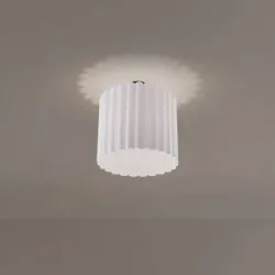 Deckenlampe Aria Duolla, dimmbar, weiß / opal, für Wohn- / Esszimmer, Textil / Stoff / Seide, Deckenlampe