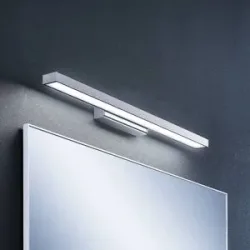Wandlampe Alenia Lindby, chrom / silber, für Badezimmer, Aluminium, Modern, Wandleuchte, Wandlampe Bad