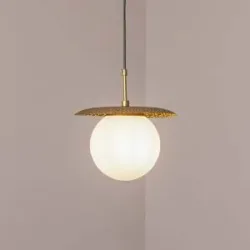 Glas Hängelampe Anemon Opviq, dimmbar, messing / gold, für Wohn- / Esszimmer, Glas, Modern, Pendelleuchte