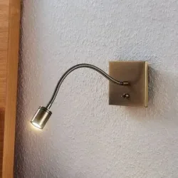 Wandlampe Mayar Lindby, bronze / altmessing, für Schlafzimmer, Metall, Modern, LED Wandleuchte, Wandlampe Innen