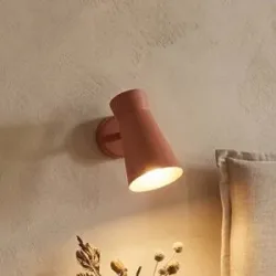 Wandlampe Lotta Argon, dimmbar, terracotta, für Wohn- / Esszimmer, Metall, Wandleuchte, Wandlampe Innen