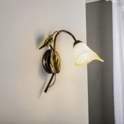 Wandlampe Miranda ONLI, dimmbar, bronze / altmessing, für Wohn- / Esszimmer, Metall, Florentiner, Wandleuchte, Wandlampe Innen