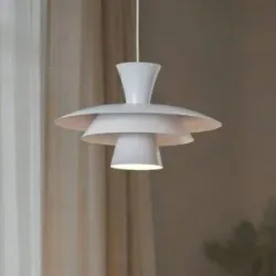Hängelampe Plato Luminex, dimmbar, weiß / opal, für Wohn- / Esszimmer, Metall, Modern, Pendelleuchte