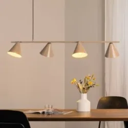 Hängelampe Hängeleuchte Form 4 ALDEX, dimmbar, creme / amber, für Wohn- / Esszimmer, Metall, Modern, Pendelleuchte