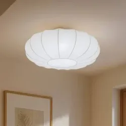 Deckenlampe Helin Lindby, dimmbar, weiß / opal, für Wohn- / Esszimmer, Textil / Stoff / Seide, Skandinavisch, Deckenlampe