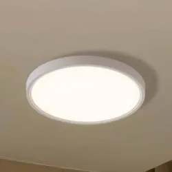 Smart Home Deckenlampe Deika Lindby, dimmbar, weiß / opal, für Wohn- / Esszimmer, Kunststoff, Modern, Smart Home Deckenlampe