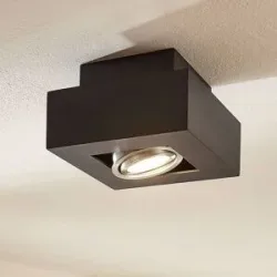 Arcchio Strahler Vince, 14 x cm, schwarz, Metall, GU10 VINCE Arcchio, dimmbar, schwarz, für Flurbereich, Aluminium, Modern, Strahler