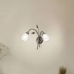 Wandlampe Liliana ONLI, dimmbar, bronze / altmessing, für Wohn- / Esszimmer, Metall, Florentiner, Wandleuchte, Wandlampe Innen