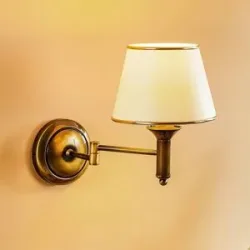 Wandlampe Birmingham Jupiter, dimmbar, bronze / altmessing, für Wohn- / Esszimmer, Kunststoff, Antik, Wandleuchte, Wandlampe Innen