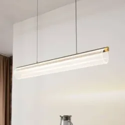 Hängelampe Alania Lucande, dimmbar, klar / transparent, für Wohn- / Esszimmer, Kunststoff, Modern