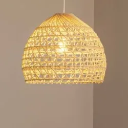 Euluna Holz Hängelampe BOHO Nowodvorski Lighting, dimmbar, Holz hell, für Wohn- / Esszimmer, Holz, Pendelleuchte