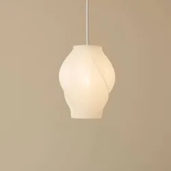Hängelampe Tovina Lucande, dimmbar, weiß / opal, für Wohn- / Esszimmer, Textil / Stoff / Seide, Skandinavisch, Pendelleuchte