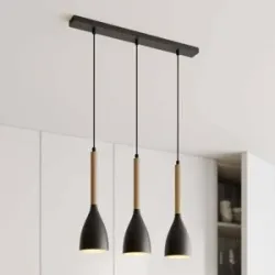 Hängelampe Muza Luminex, dimmbar, schwarz, für Wohn- / Esszimmer, Metall, Modern, Pendelleuchte
