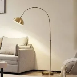 Bogenlampe Lennart Lindby, bronze / altmessing, für Wohn- / Esszimmer, Metall, Modern, Stehlampe