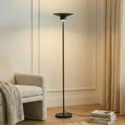 LED Stehlampe Norvind Lindby, schwarz, für Wohn- / Esszimmer, Metall, Modern, LED Stehlampe