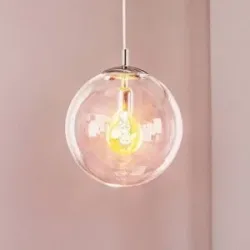 Glas Hängelampe 562 ALDEX, dimmbar, klar / transparent, für Wohn- / Esszimmer, Glas, Modern, Pendelleuchte
