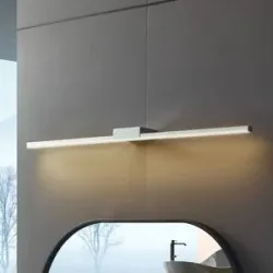 Wandlampe Kivana Lucande, chrom / silber, für Badezimmer, Aluminium, Modern, Wandleuchte, Wandlampe Bad