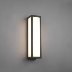 Wandlampe aussen Fomane Grau 9 cm 36 cm - Farbe: anthrazit - LED - Lichtfarbe: Warmweiss - Material: Aluminium-Druckguss - Wandlampe aussen- LED