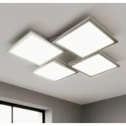 LED Deckenlampe Ilira Lucande, dimmbar, alu / grau / zink, für Küche, Aluminium, Modern, LED Deckenleuchte