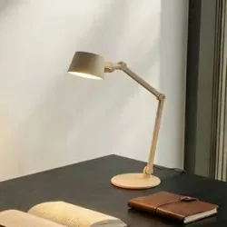 Schreibtischlampe Silka Lucande, creme / amber, für Wohn- / Esszimmer, Metall, Modern, Tischlampe