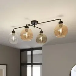 Deckenlampe Cubus TK Lighting, dimmbar, klar / transparent, für Wohn- / Esszimmer, Glas, Modern, Deckenlampe