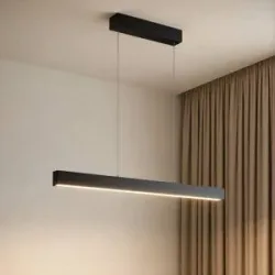 Smarte Hängelampe Mylosh Lucande, dimmbar, schwarz, für Wohn- / Esszimmer, Aluminium, Modern, Smart Home Pendelleuchte