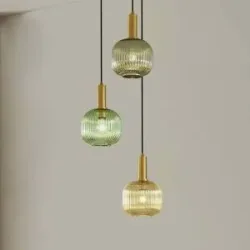 Hängelampe Dorotoe Lindby, dimmbar, Multicolour, für Wohn- / Esszimmer, Glas, Vintage, Pendelleuchte