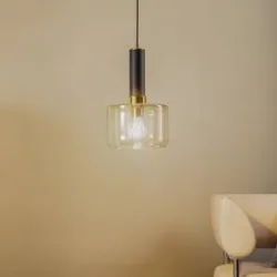 Glas Hängelampe Viva Jupiter, dimmbar, klar / transparent, für Wohn- / Esszimmer, Glas, Modern, Pendelleuchte
