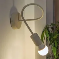Wandlampe Oxford HELAM, dimmbar, creme / amber, für Wohn- / Esszimmer, Metall, Modern, Wandleuchte, Wandlampe Innen