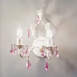 Kristall Wandlampe Kate ONLI, dimmbar, weiß / opal, für Wohn- / Esszimmer, Metall, Wandleuchte, Wandlampe Innen