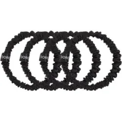Dore & Rose Scrunchie 1 cm Set Black Haargummi 4 Stk