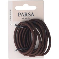 PARSA Beauty Haargummis groß Braun, 9 Stück