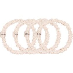 Dore & Rose Silk Scrunchie Set 4 Stück 1 cm Champagne