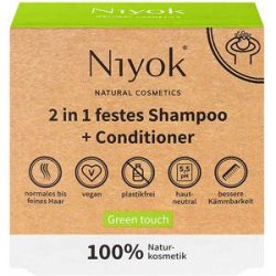 Niyok 2 in 1 festes Shampoo + Conditioner - Green touch 80 g