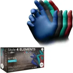 Med-Comfort Style 4 Elements Nitrilhandschuhe Farbmix 96 Stk. Gr. M