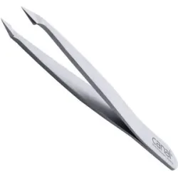 Canal Haarpinzette, schräg/spitz, satin, rostfrei, 9 cm